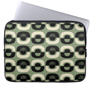 Mid Century Modern Geometric Abstract Pattern Laptop Sleeve