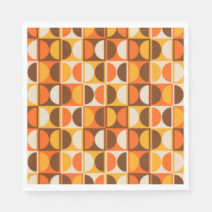 Mid Century Modern Geometric Abstract Pattern Napkin
