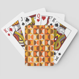 Mid Century Modern Geometric Abstract Pattern Playing Cards