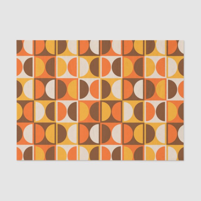 Mid Century Modern Geometric Abstract Pattern Tissue Paper (Front)