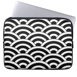 Mid Century Modern Geometric Arch Pattern Laptop Sleeve