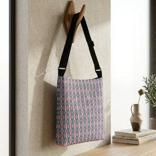 Mid-Century Modern Geometric Art Pattern Print Crossbody Bag