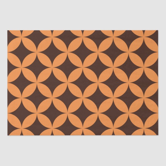 Mid Century Modern Geometric Circles Pattern  Tissue Paper (Front)
