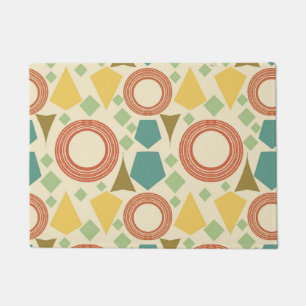 Mid Century Modern Geometric Colourful Doormat