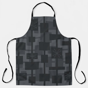 Mid Century Modern Geometric Dark Grey Apron