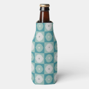Mid Century Modern Geometric Flowers Bottle Cooler