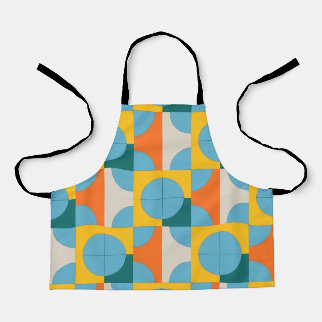 Mid-Century Modern Geometric Kitchen apron (Front)