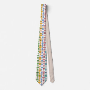Mid Century Modern Geometric Multicolored 1 Tie