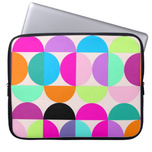 Mid Century Modern Geometric Pattern Colourful Laptop Sleeve