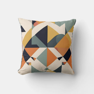 Mid-Century Modern Geometric Pattern Cushion