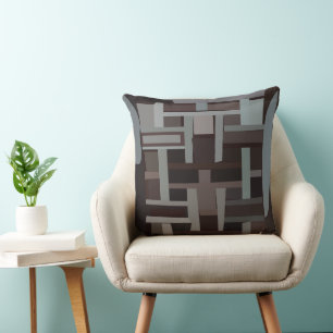 Mid Century Modern Geometric Pattern Cushion