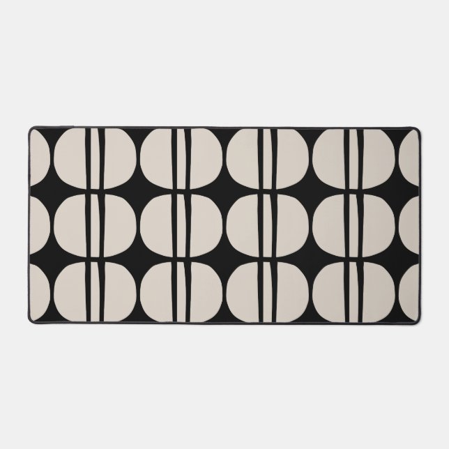 Mid Century Modern Geometric Pattern Desk Mat (Front)