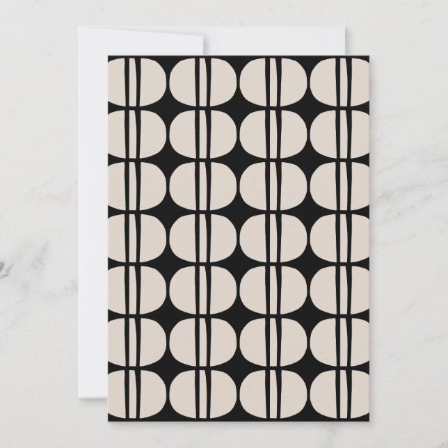Mid Century Modern Geometric Pattern Invitation (Front)