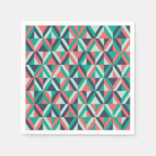 Mid-Century Modern Geometric Pattern Napkin