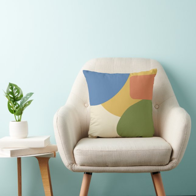 Mid Century Modern Geometric Pattern - Retro 1950s Cushion (Chair)