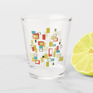 Mid Century Modern Geometric Pattern Shot Glass