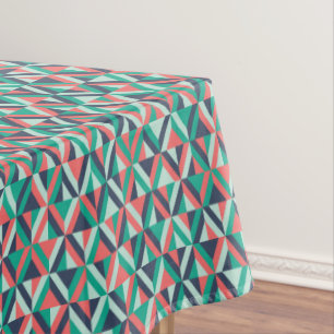Mid-Century Modern Geometric Pattern Tablecloth