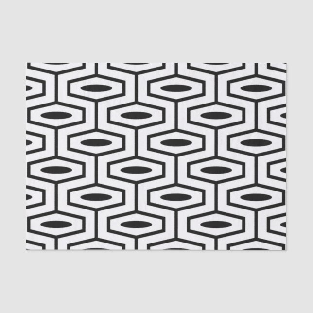 Mid Century Modern Geometric Pattern Tissue Paper (Front)