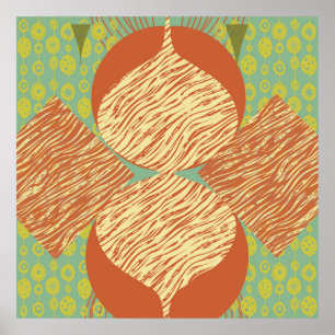 Mid Century Modern Geometric Poster