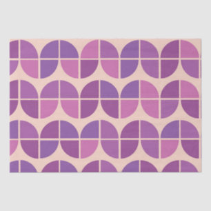 Mid Century Modern Geometric Purple Pattern Tissue Paper