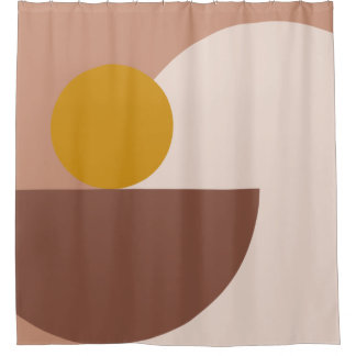 Mid century Modern Geometric Shower Curtain