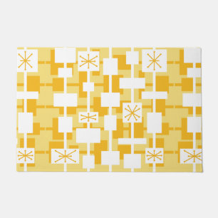 Mid Century Modern Geometric Yellow Doormat