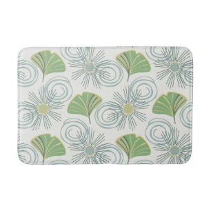 Mid Century Modern Ginkgo Bath Mat