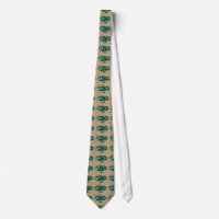 Mid Century Modern Globe Art Tie