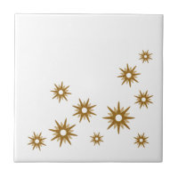 Mid-Century Modern Gold Starburst Design