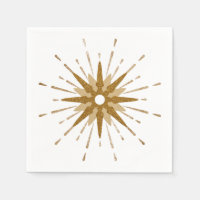 Mid-Century Modern Gold Starburst