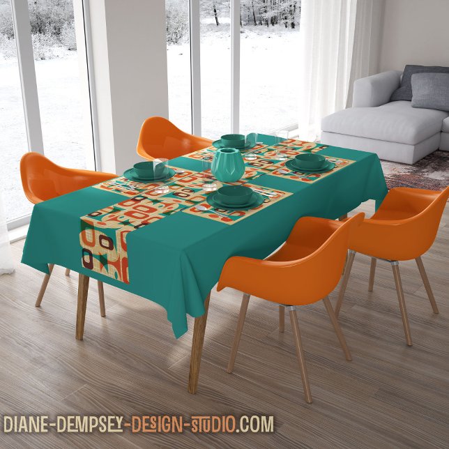 Mid Century Modern Graphic Googie Table Runner  (Creator Uploaded)