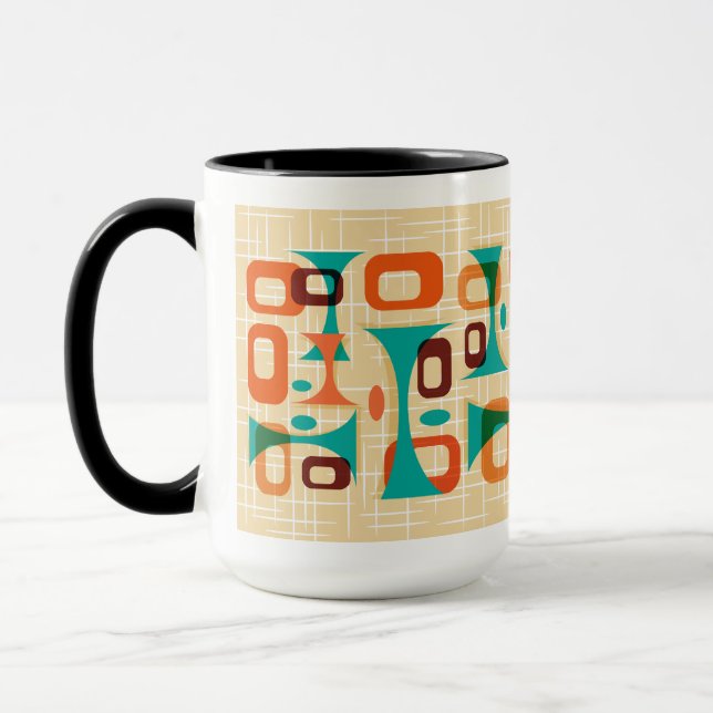 Mid Century Modern Graphic Googies Mug (Left)