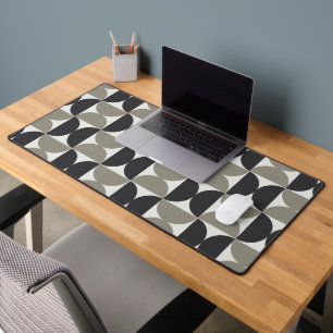 Mid-Century Modern Gray and Gunmetal   Desk Mat