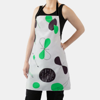 Mid Century Modern Green Physics  Apron