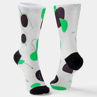Mid Century Modern Green Physics  Socks