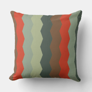 Mid-Century Modern Greens and orange Cushion