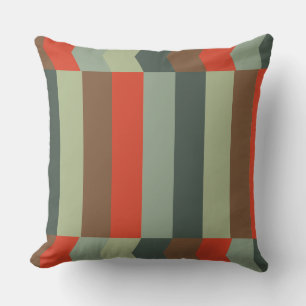 Mid-Century Modern Greens and orange Cushion