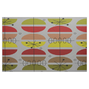 Mid-Century Modern Grey Abstract Fabric #56