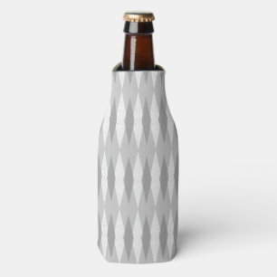 Mid Century Modern Grey Argyle Bottle Cooler