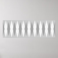 Mid Century Modern Grey Argyle Poster