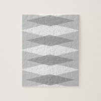 Mid Century Modern Grey Argyle Puzzle