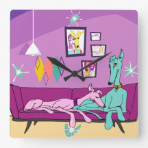 Mid Century Modern Greyhound Art