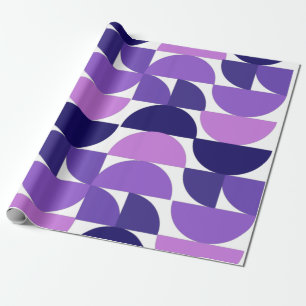 Mid-Century Modern Half and Quarter Circles  Wrapping Paper