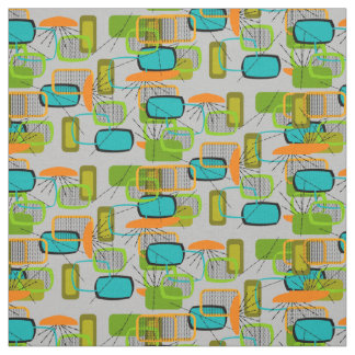 Mid-Century Modern Half Moons Design Fabric 17