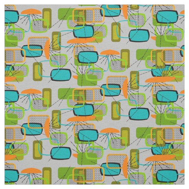 Mid-Century Modern Half Moons Design Fabric 17 (Swatch)
