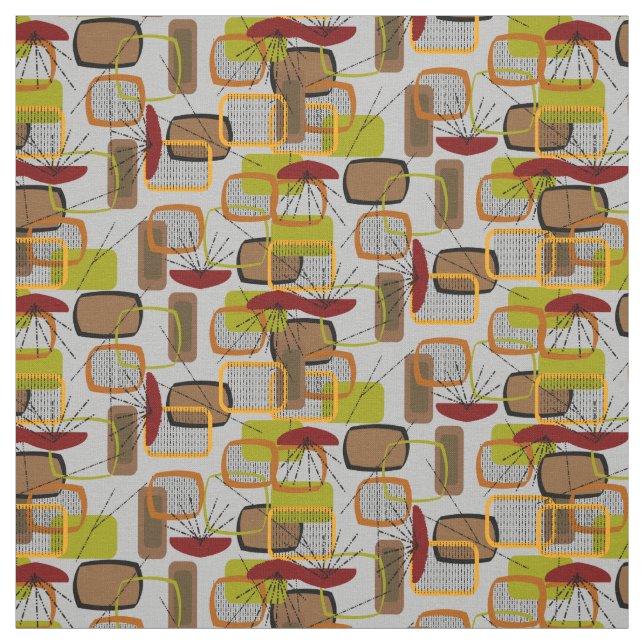 Mid-Century Modern Half Moons Design Fabric 21 (Swatch)