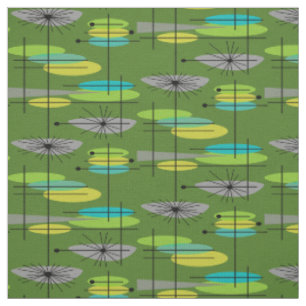 Mid-Century Modern Half Moons Design Fabric 23