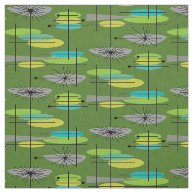 Mid-Century Modern Half Moons Design Fabric 23 (Swatch)