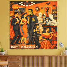 Mid Century Modern Halloween Martini Party