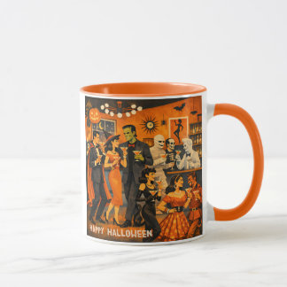 Mid Century Modern Halloween Martini Party Mug